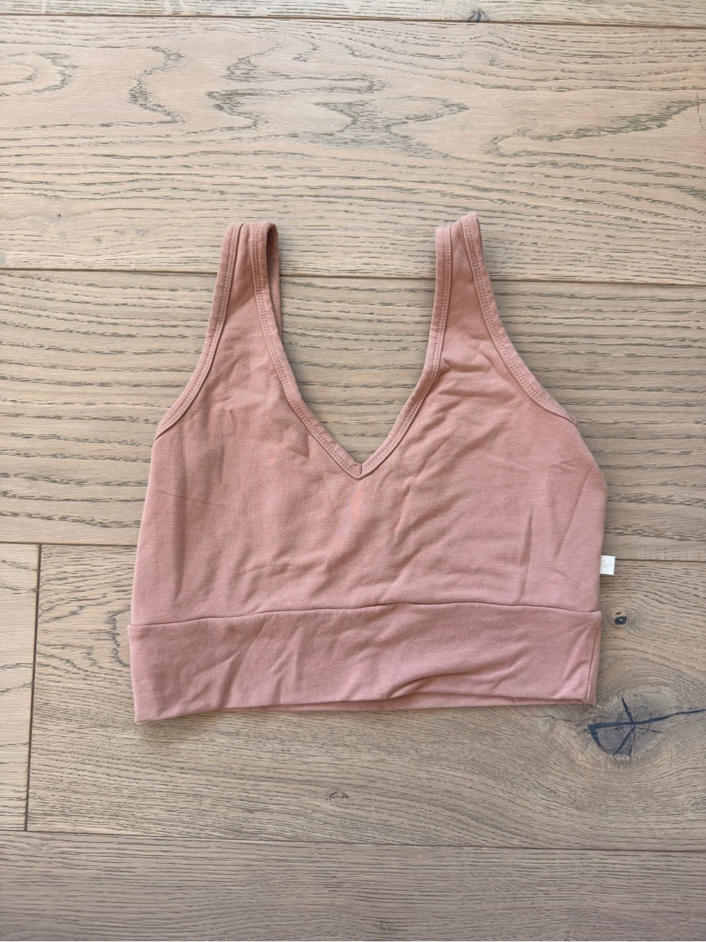 Jax & Lennon Co Women's V-Neck bralette in peachy tan